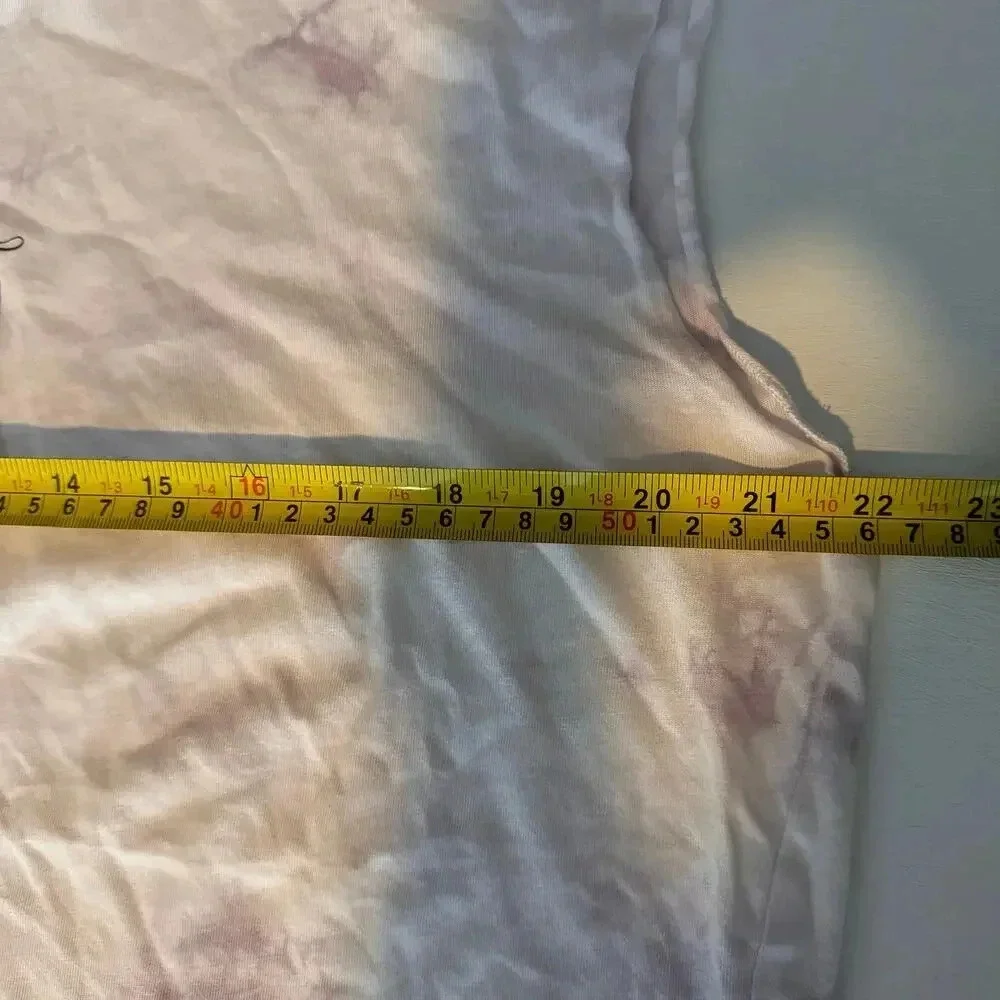 Rare The Rolling Stone Sleeves Tee Tie-Dye purple Sz‎ XS logo in front of